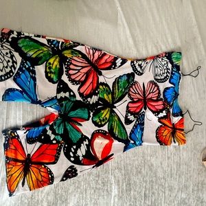 Butterfly shorts w/ straps romper